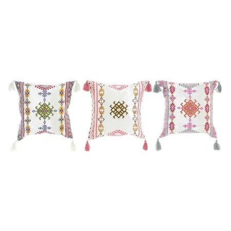 Coussin DKD Home Decor 8424001817528 Multicouleur Arabe 40 x 10 x 40 cm Frange (3 Pièces) de DKD Home Decor, Coussins - Réf :...