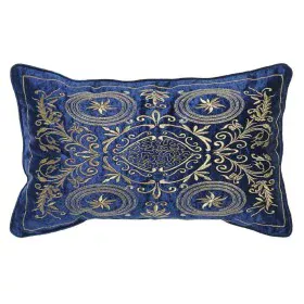 Coussin DKD Home Decor 8424001850358 Doré 50 x 10 x 30 cm Blue marine de DKD Home Decor, Coussins - Réf : S3017672, Prix : 18...