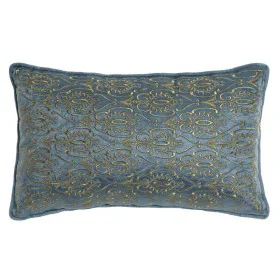 Coussin DKD Home Decor 8424001850396 Bleu Doré 50 x 10 x 30 cm de DKD Home Decor, Coussins - Réf : S3017676, Prix : 18,17 €, ...