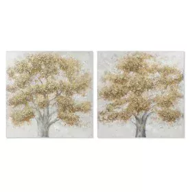 Bild DKD Home Decor Leinwand 100 x 3,8 x 100 cm Baum Cottage (2 Stück) von DKD Home Decor, Leinwanddrucke - Ref: S3017874, Pr...