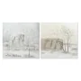 Painting DKD Home Decor Canvas 100 x 3,8 x 100 cm Trees Cottage (2 Units) by DKD Home Decor, Prints on Canvas - Ref: S3017880...