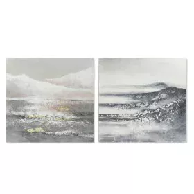 Painting DKD Home Decor Canvas 100 x 3,8 x 100 cm Landscape Modern (2 Units) by DKD Home Decor, Prints on Canvas - Ref: S3017...