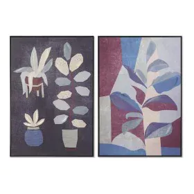 Cadre DKD Home Decor 83 x 4,5 x 123 cm Fleurs Moderne (2 Unités) de DKD Home Decor, Impressions sur toile - Réf : S3017949, P...