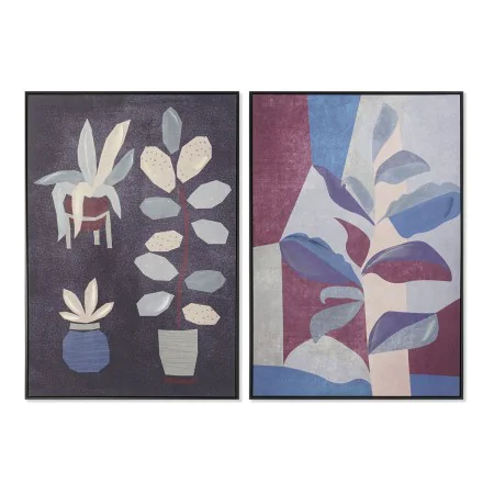 Pintura DKD Home Decor 83 x 4,5 x 123 cm Bloemen Moderno (2 Unidades) de DKD Home Decor, Impressões sobre tela - Ref: S301794...