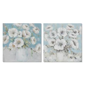 Cadre DKD Home Decor 100 x 2,8 x 100 cm Vase Shabby Chic (2 Unités) de DKD Home Decor, Impressions sur toile - Réf : S3018036...