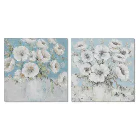 Pintura DKD Home Decor 100 x 2,8 x 100 cm Vaso Shabby Chic (2 Unidades) de DKD Home Decor, Impressões sobre tela - Ref: S3018...