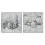 Pintura DKD Home Decor 100 x 2,8 x 100 cm Vaso Tradicional (2 Unidades) de DKD Home Decor, Impressões sobre tela - Ref: S3018...