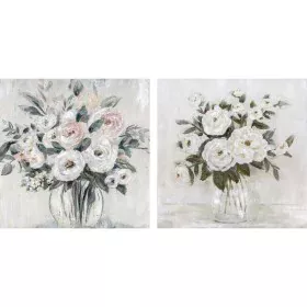 Quadro DKD Home Decor 80 x 2,4 x 80 cm Vaso Shabby Chic (2 Unità) di DKD Home Decor, Stampe e quadri su tela - Rif: S3018080,...