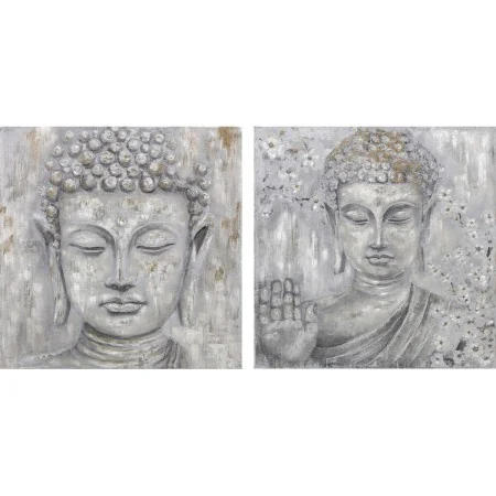 Quadro DKD Home Decor 100 x 2,4 x 100 cm Buddha Orientale (2 Unità) di DKD Home Decor, Stampe e quadri su tela - Rif: S301808...