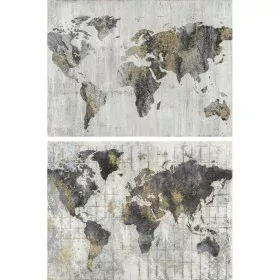 Painting DKD Home Decor 120 x 4 x 90 cm Loft World Map (2 Units) by DKD Home Decor, Prints on Canvas - Ref: S3018096, Price: ...