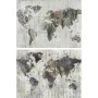 Cadre DKD Home Decor 120 x 4 x 90 cm Loft Mappemonde (2 Unités) de DKD Home Decor, Impressions sur toile - Réf : S3018096, Pr...