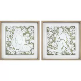 Quadro DKD Home Decor 42 x 3 x 42 cm Fiori Scandinavo (2 Unità) di DKD Home Decor, Stampe e quadri su tela - Rif: S3018121, P...