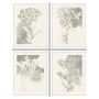 Pintura DKD Home Decor 55 x 2,5 x 70 cm Bloemen Romântico (4 Peças) de DKD Home Decor, Impressões sobre tela - Ref: S3018204,...