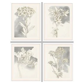 Cadre DKD Home Decor 55 x 2,5 x 70 cm Fleurs Romantique (4 Pièces) de DKD Home Decor, Impressions sur toile - Réf : S3018204,...