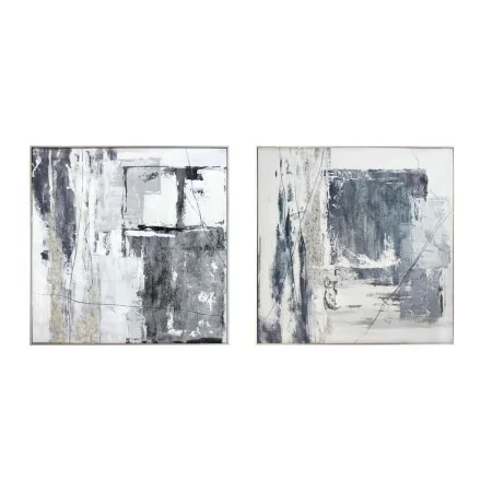 Pintura DKD Home Decor Abstrato 80 x 3 x 80 cm Moderno (2 Unidades) de DKD Home Decor, Impressões sobre tela - Ref: S3018239,...