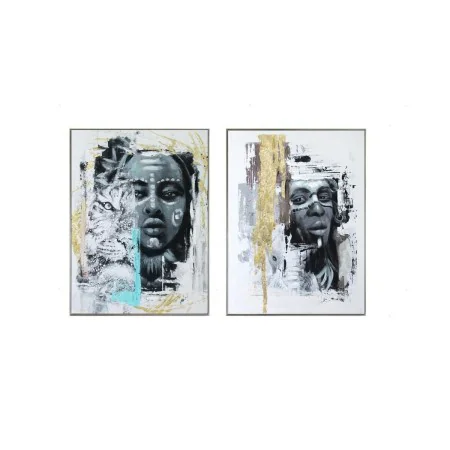 Painting DKD Home Decor 60 x 3,5 x 80 cm Colonial African Woman (2 Units) by DKD Home Decor, Prints on Canvas - Ref: S3018245...