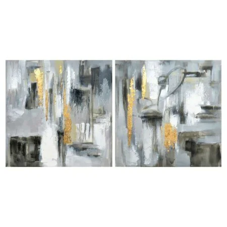 Pintura DKD Home Decor Abstrato 80 x 3 x 80 cm Loft (2 Unidades) de DKD Home Decor, Impressões sobre tela - Ref: S3018266, Pr...