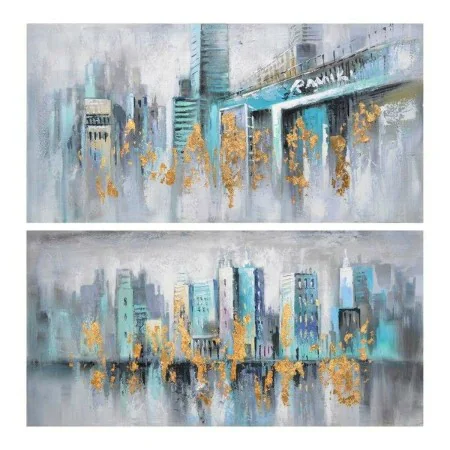 Pintura DKD Home Decor Cidade 120 x 3 x 60 cm Loft (2 Unidades) de DKD Home Decor, Impressões sobre tela - Ref: S3018295, Pre...