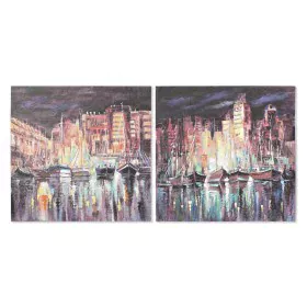 Pintura DKD Home Decor Cidade 80 x 3 x 80 cm Loft (2 Unidades) de DKD Home Decor, Impressões sobre tela - Ref: S3018298, Preç...