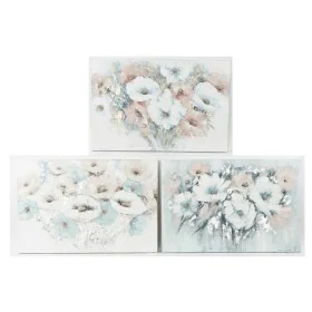 Painting DKD Home Decor 120 x 3,5 x 80 cm Flowers Shabby Chic (3 Pieces) by DKD Home Decor, Prints on Canvas - Ref: S3018376,...