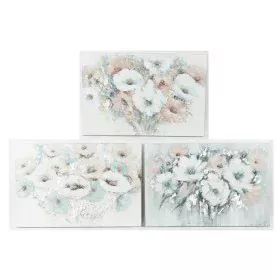 Painting DKD Home Decor 120 x 3,5 x 80 cm Flowers Shabby Chic (3 Pieces) by DKD Home Decor, Prints on Canvas - Ref: S3018376,...