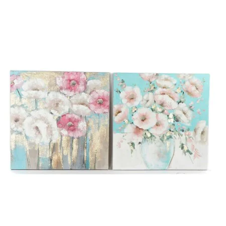 Cuadro DKD Home Decor 99,5 x 3,5 x 99,5 cm Florero Shabby Chic (2 Unidades) de DKD Home Decor, Impresiones sobre lienzo - Ref...