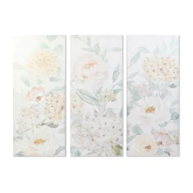 Painting DKD Home Decor Flowers 55 x 3 x 135 cm Shabby Chic (3 Pieces) by DKD Home Decor, Prints on Canvas - Ref: S3018417, P...