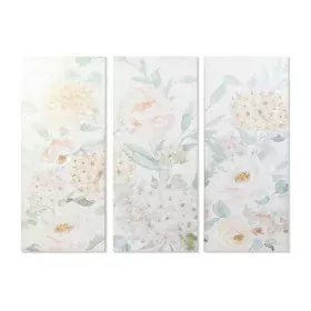 Cadre DKD Home Decor Fleurs 55 x 3 x 135 cm Shabby Chic (3 Pièces) de DKD Home Decor, Impressions sur toile - Réf : S3018417,...