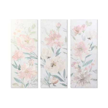 Cadre DKD Home Decor Fleurs 55 x 3 x 135 cm Shabby Chic (3 Pièces) de DKD Home Decor, Impressions sur toile - Réf : S3018418,...