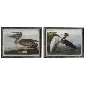 Cadre DKD Home Decor 90 x 2 x 68 cm Oiseau Oriental (2 Unités) de DKD Home Decor, Impressions sur toile - Réf : S3018420, Pri...