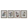 Pintura DKD Home Decor 34 x 2 x 44 cm Jaula Shabby Chic (4 Peças) de DKD Home Decor, Impressões sobre tela - Ref: S3018422, P...