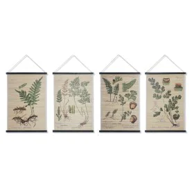 Canvas DKD Home Decor Flowers 60 x 2 x 90 cm Cottage (4 Pieces) by DKD Home Decor, Prints on Canvas - Ref: S3018428, Price: 8...