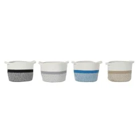 Basket DKD Home Decor Blue Black Beige Grey 25 x 25 x 20 cm (4 Pieces) by DKD Home Decor, Storage boxes and chests - Ref: S30...