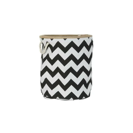 Cesta DKD Home Decor Blanco Negro Yute Jute Zig-zag Moderno 38 x 38 x 45 cm de DKD Home Decor, Cajas - Ref: S3018573, Precio:...