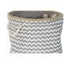 Cestino DKD Home Decor Bianco Grigio Juta Iuta Zig zag Boho 38 x 38 x 45 cm di DKD Home Decor, Scatole decorative - Rif: S301...