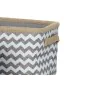 Conjunto de Cestas DKD Home Decor Branco Cinzento Juta Jute Zig-zag Boho 36 x 31 x 20 cm 3 Peças de DKD Home Decor, Caixas e ...