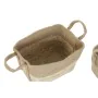 Conjunto de Cestos DKD Home Decor Creme Natural Juta Jute Fibra natural 40 x 28 x 23 cm (3 Peças) de DKD Home Decor, Caixas -...