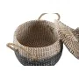 Korb-Set DKD Home Decor Grau natürlich zweifarbig Seegras Boho 41 x 41 x 33 cm (2 Stück) von DKD Home Decor, Aufbewahrungsbox...