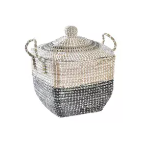 Cesta Decorativa DKD Home Decor Gris Natural Hierba marina Boho 45 x 35 x 43 cm de DKD Home Decor, Cajas - Ref: S3018627, Pre...