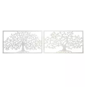 Decorazione da Parete DKD Home Decor 84,5 x 1 x 49 cm Albero Bianco Cottage (2 Unità) di DKD Home Decor, Soprammobili - Rif: ...