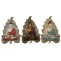 Décoration murale DKD Home Decor Bleu Rouge Doré Buda Oriental 19 x 3,1 x 26,5 cm (3 Pièces) de DKD Home Decor, Objets de déc...