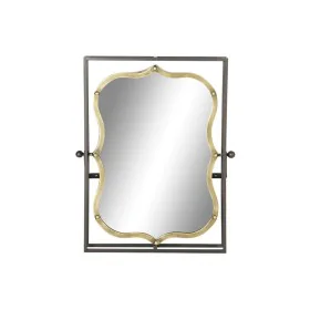 Miroir mural DKD Home Decor Noir Métal Doré (51.5 x 12 x 65 cm) de DKD Home Decor, Miroirs muraux - Réf : S3019229, Prix : 57...