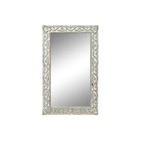 Wall mirror DKD Home Decor White Crystal Mango wood Indian Man Stripped 61 x 3 x 105 cm by DKD Home Decor, Wall-Mounted Mirro...