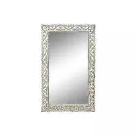 Wall mirror DKD Home Decor White Crystal Mango wood Indian Man Stripped 61 x 3 x 105 cm by DKD Home Decor, Wall-Mounted Mirro...