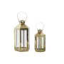 Lanterna DKD Home Decor 24 x 21 x 46 cm Cristal Dourado Aço Oriental de DKD Home Decor, Candelabros e suportes para velas - R...