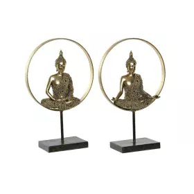 Figura Decorativa DKD Home Decor 26 x 11 x 40 cm Preto Dourado Buda Oriental (2 Unidades) de DKD Home Decor, Adornos - Ref: S...