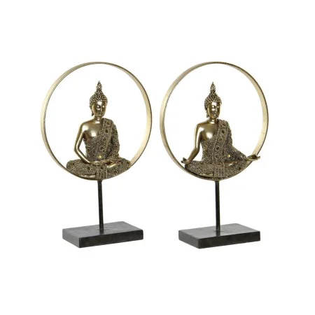 Figurine Décorative DKD Home Decor 26 x 11 x 40 cm Noir Doré Buda Oriental (2 Unités) de DKD Home Decor, Objets de décoration...