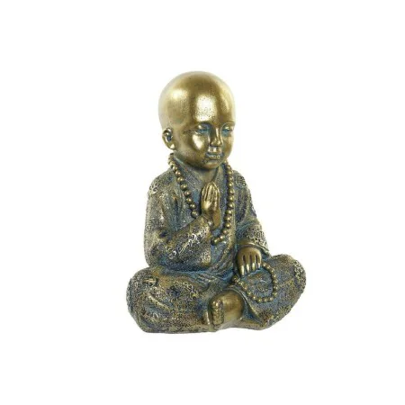 Figurine Décorative DKD Home Decor Bleu Multicouleur Doré Moine Oriental 17 x 13,6 x 21,8 cm de DKD Home Decor, Objets de déc...