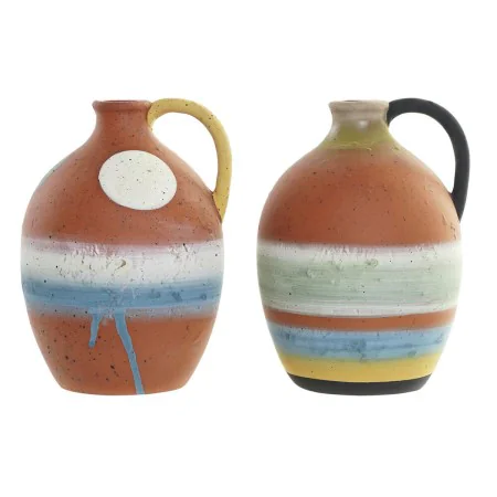 Vase DKD Home Decor Multicouleur Terre cuite 14,5 x 14 x 20 cm (2 Unités) de DKD Home Decor, Vases - Réf : S3020389, Prix : 2...