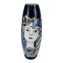 Jarrón DKD Home Decor 14 x 14 x 39 cm Cara Porcelana Azul Multicolor de DKD Home Decor, Jarrones - Ref: S3020495, Precio: 28,...